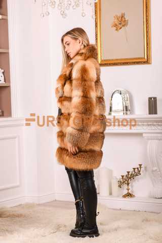 LUXURY GOLD Fox fur Jacket/coat with Whole skins, fur jacket,luxury fur,present