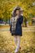 фото Синя зимова парка з хутром єнота в онлайн крамниці жіночого одягу https://furstore.shop