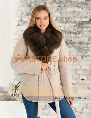 photographic Pink coat with polar fox fur in the women's fur clothing store https://furstore.shop