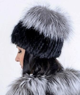 photographic Меховая шапка из Норвежской чернобурки, натуральный мех in the women's fur clothing store https://furstore.shop