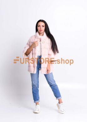 фотогорафія Рожева норкова шуба - разлітайка в онлайн крамниці хутряного одягу https://furstore.shop