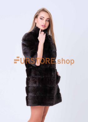фотогорафия Шуба из лесной норки, натуральный мех и цвет СТК в магазине женской меховой одежды https://furstore.shop
