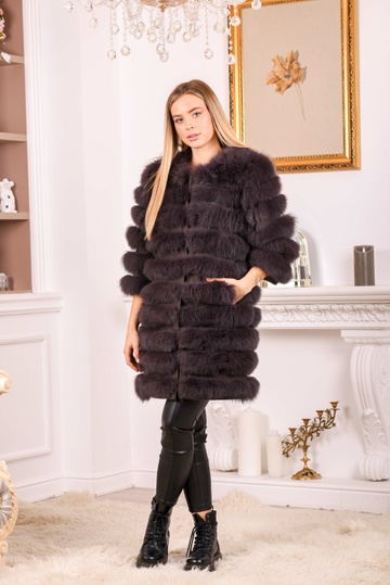 photographic Transformer vest  polar fox fur in the women's fur clothing store https://furstore.shop