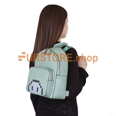 фотогорафия Сумка-рюкзак de esse DS23667-20 Светло-зеленый в магазине женской меховой одежды https://furstore.shop