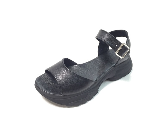 photographic Black summer TOPS Sandals | Genuine Leather in the women's fur clothing store https://furstore.shop
