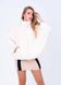 фото Біла норкова шуба, модель кажан в онлайн крамниці жіночого одягу https://furstore.shop