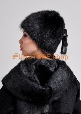 фотогорафия Женская шапка из натурального меха ондатры | натуральный мех в магазине женской меховой одежды https://furstore.shop