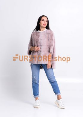 фотогорафия Норковый полушубок цвет лаванда в магазине женской меховой одежды https://furstore.shop
