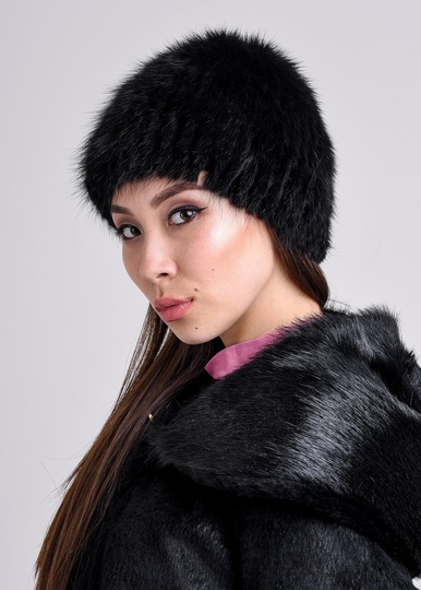 photographic Женская шапка из натурального меха ондатры | натуральный мех in the women's fur clothing store https://furstore.shop