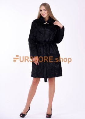 photographic Female fur coat from nutria fur, stand-up collar in the women's fur clothing store https://furstore.shop