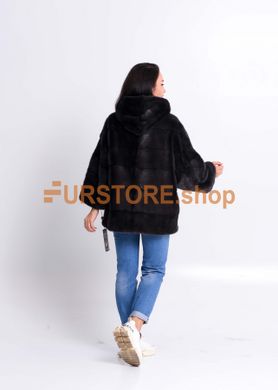 photographic Hooded Graphite Mink Coat in the women's fur clothing store https://furstore.shop