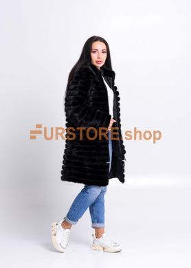 photographic  Women's fur coat from mink tails, transformer in the women's fur clothing store https://furstore.shop