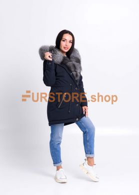 photographic Fur parka with Blue Frost Fox in the women's fur clothing store https://furstore.shop