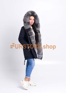 photographic Fur parka with Blue Frost Fox in the women's fur clothing store https://furstore.shop
