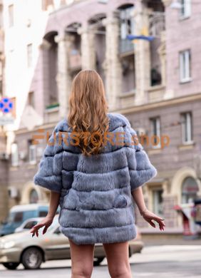 фотогорафия Голубая женская шубка, еврозима в магазине женской меховой одежды https://furstore.shop