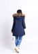 фото Синяя куртка парка с мехом енота в интернет магазине магазине меха https://furstore.shop