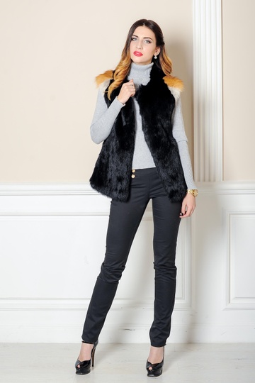 photographic Inexpensive rabbit fur vest in the women's fur clothing store https://furstore.shop