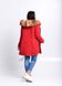 фото Червона куртка парка з хутром Української лисиці в онлайн крамниці жіночого одягу https://furstore.shop