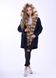 фото Парка з хутром лисицы | темно синього кольору, 80 см в онлайн крамниці жіночого одягу https://furstore.shop