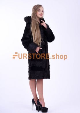 photographic Female nutria fur coat embroidered with plush fur in the women's fur clothing store https://furstore.shop