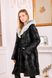 photo Long fur coat made of natural fur with a hood like a silver fox in the women's furs clothing web store https://furstore.shop