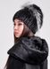 фото Красивая зимняя шапка с меховой окантовкой из песца и чернобурки в онлайн крамниці жіночого одягу https://furstore.shop