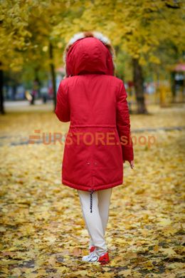 фотогорафия Женская парка с мехом рыжей лисы в магазине женской меховой одежды https://furstore.shop