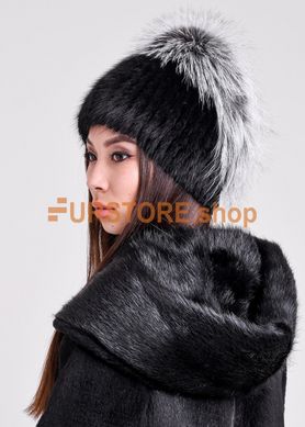 photographic Стильная меховая шапка с шикарным обручем из чернобурки in the women's fur clothing store https://furstore.shop