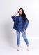 photo Denim Mink Coat with a fur hood in the women's furs clothing web store https://furstore.shop