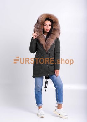 photographic Women`s parka with fur of Blue Frost Fox in the women's fur clothing store https://furstore.shop