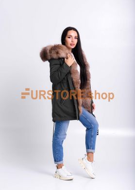 photographic Women`s parka with fur of Blue Frost Fox in the women's fur clothing store https://furstore.shop