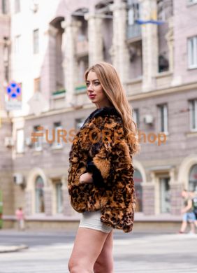 photographic Leopard short fur coat - fur sweater in the women's fur clothing store https://furstore.shop