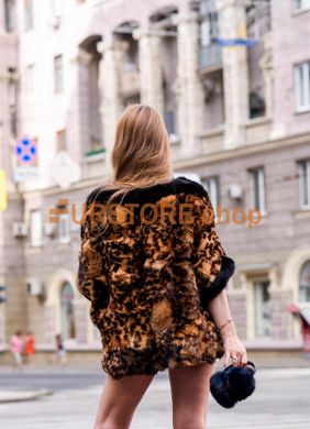 фотогорафия Леопардовый полушубок - меховой свитер в магазине женской меховой одежды https://furstore.shop