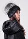 фото Женская меховая шапка из ондатры и чернобурки, купить онлайн в bgfurs.kz в интернет магазине магазине меха https://furstore.shop