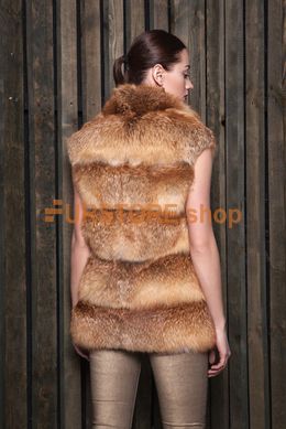 фотогорафія Кожушок з білої лисиці з коротким рукавом 2/4 в онлайн крамниці хутряного одягу https://furstore.shop