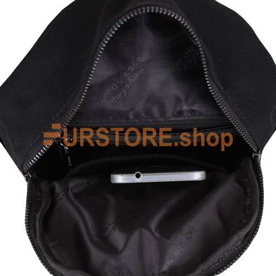 фотогорафия Сумка-рюкзак de esse L53001-1YB Черная в магазине женской меховой одежды https://furstore.shop