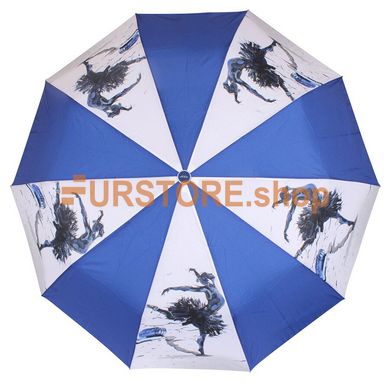 фотогорафия Зонт складной de esse 3209 полуавтомат Синий с балериной в магазине женской меховой одежды https://furstore.shop