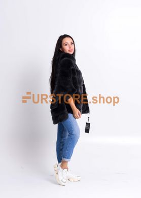 photographic Women`s fur coat from rex rabbit in the women's fur clothing store https://furstore.shop