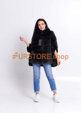 photographic Women`s fur coat from rex rabbit in the women's fur clothing store https://furstore.shop