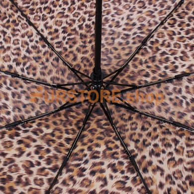 фотогорафия Зонт складной de esse 3132 автомат Леопардовый в магазине женской меховой одежды https://furstore.shop