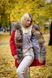 photo Red winter parka with red fur of raccoon in the women's furs clothing web store https://furstore.shop