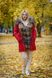 фото Червона зимова парка з хутром єнота в онлайн крамниці жіночого одягу https://furstore.shop