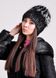 фото Женская зимняя шапка из натурального меха чернобурки и нутрии в онлайн крамниці жіночого одягу https://furstore.shop