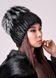 фото Женская зимняя шапка из натурального меха чернобурки и нутрии в онлайн крамниці жіночого одягу https://furstore.shop
