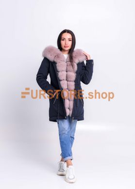 photographic Women`s parka with lavander fur of polar fox in the women's fur clothing store https://furstore.shop