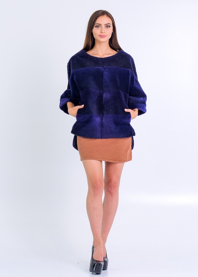 фотогорафия Меховой свитер из стриженого под норку меха в магазине женской меховой одежды https://furstore.shop