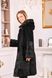 photo Black winter fur coat made of natural fur with a hood in the women's furs clothing web store https://furstore.shop