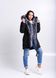 photo Black parka with fur of silver polar fox in the women's furs clothing web store https://furstore.shop