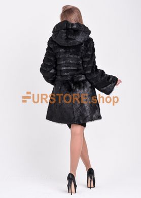 фотогорафия Полушубок - клеш из натурального стриженого меха нутрии в магазине женской меховой одежды https://furstore.shop