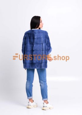 photographic  Denim mink fur coat in the women's fur clothing store https://furstore.shop
